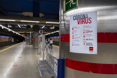 Viaje por el interior del Metro de Madrid durante la alarma por el coronavirus