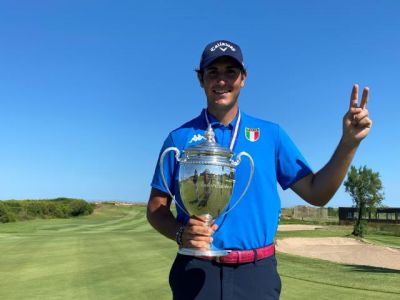 El italiano Filippo Celli, Europa Amateur de golf (NFTs_Golf)