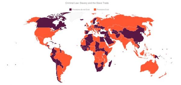Slavery is not a crime in half of the world, A Report